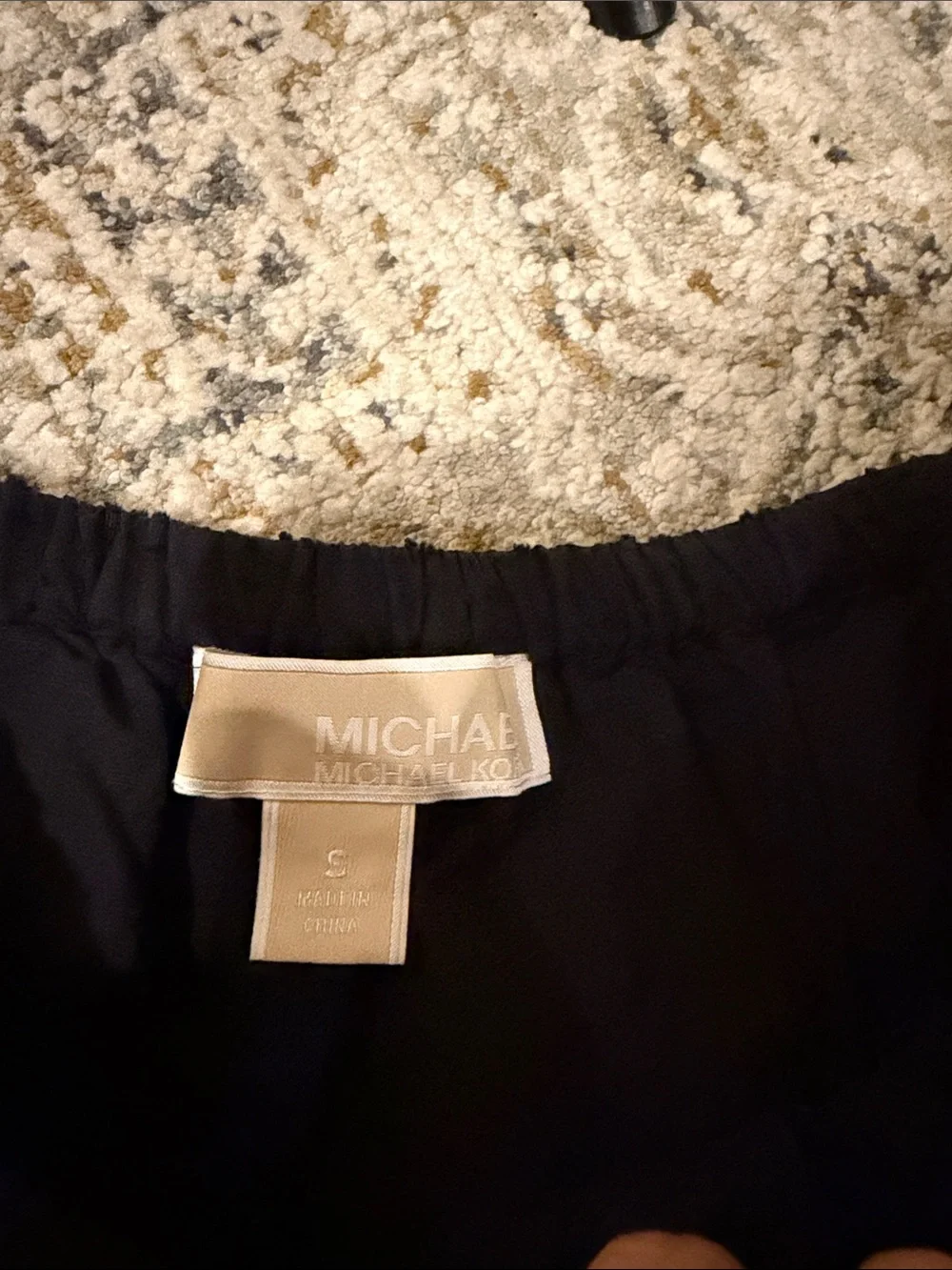 Michael Kors Black Off-Shoulder Ruffle Top